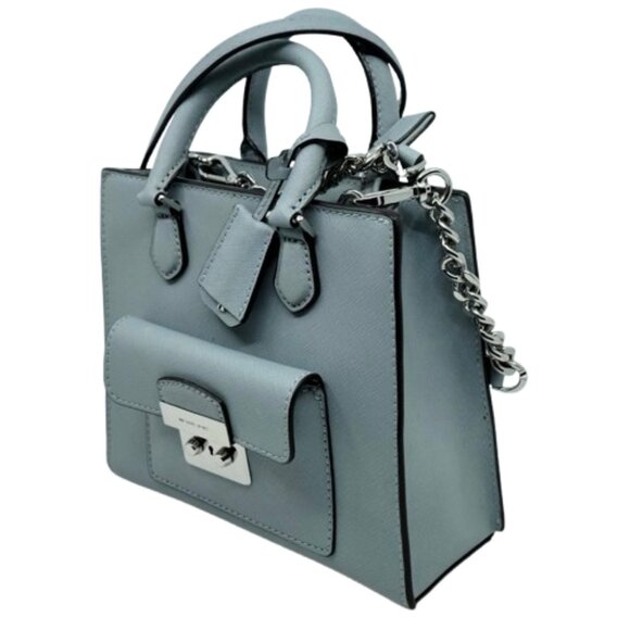 MICHAEL KORS~Bridgette Leather Crossbody~BLUE SAFFIANO MINI SHOULDER BAG - Picture 2 of 5